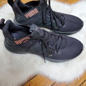 Puma Contempt Demi Black Sneakers with SoftFoam Comfort W Size 10